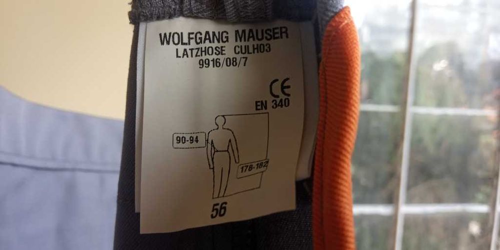 Ogrodniczki Wolfgang Mauser różne rozmiary