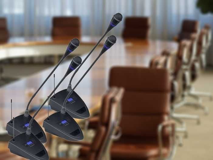 Bezprzewodowy system konferencyjny DEXON WA 510RC - 8 mikrofonów bezprzewodowych