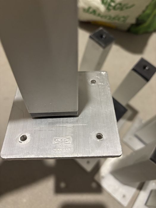 Nozki aluminiowe do mebli szafeo ikea 8 szt