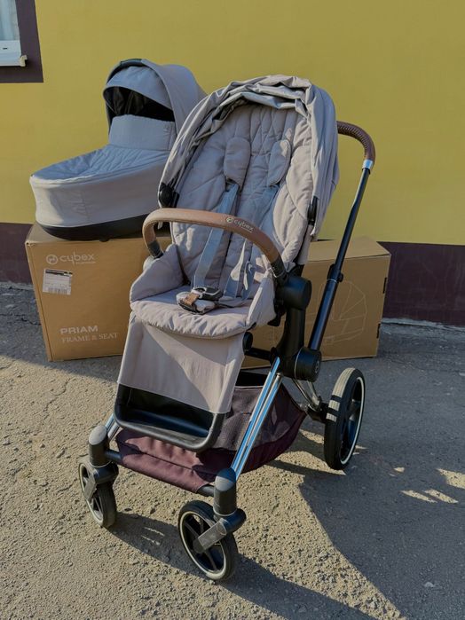 Коляска 2 В 1 Cybex Priam Platinum Lux Шасі Chrome Brown
