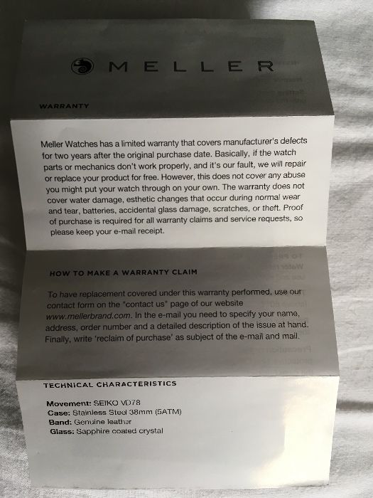 Relógio Meller (unissexo) - Couro genuíno