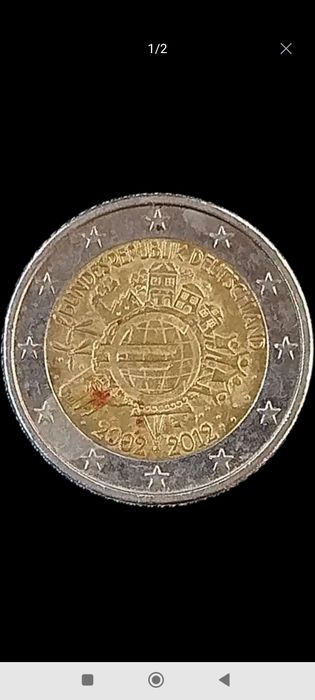 Moeda de 2 € da Alemanha, comemorativa  , ano 2012.