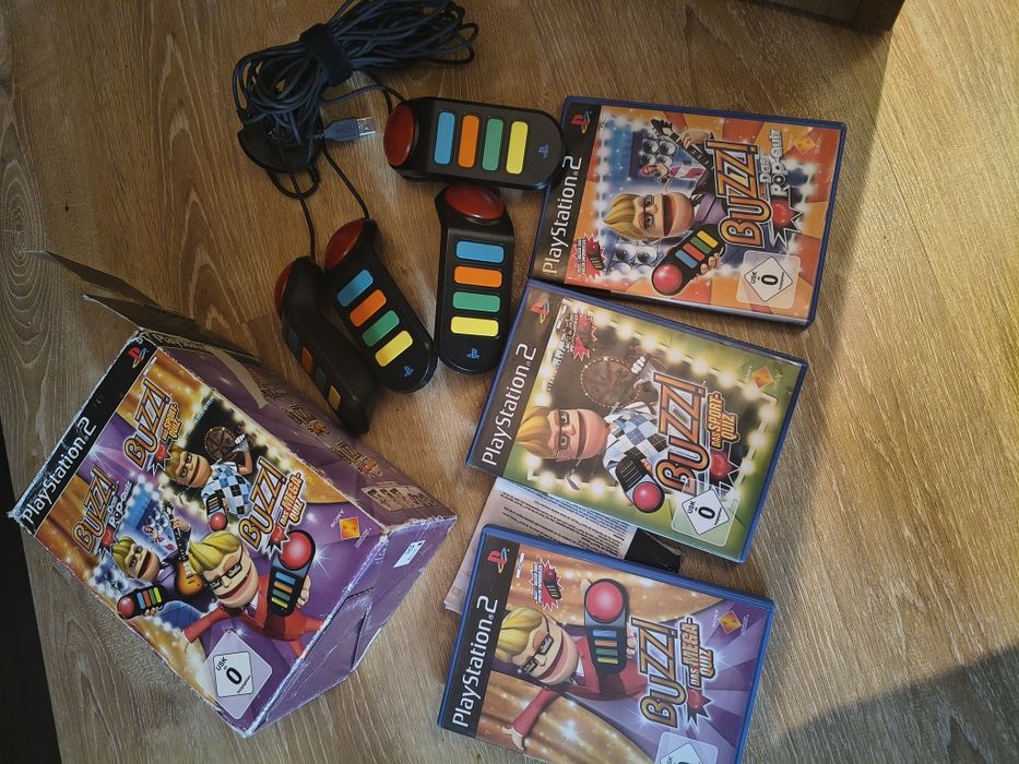 PS2 gry Buzz + buzzery +pudełko