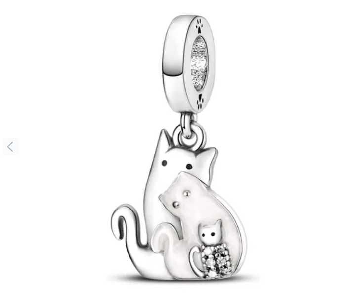 Charms zawieszka do Pandora kot kotek rodzina kotów s925