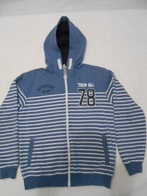 Полосатый джемпер с капюшоном на молнии, Cool club, 158 р.