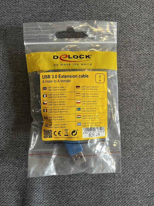 Delock Kabel przedłużacz USB 3.0 męskie USB-A, żeńskie USB-A 1 m