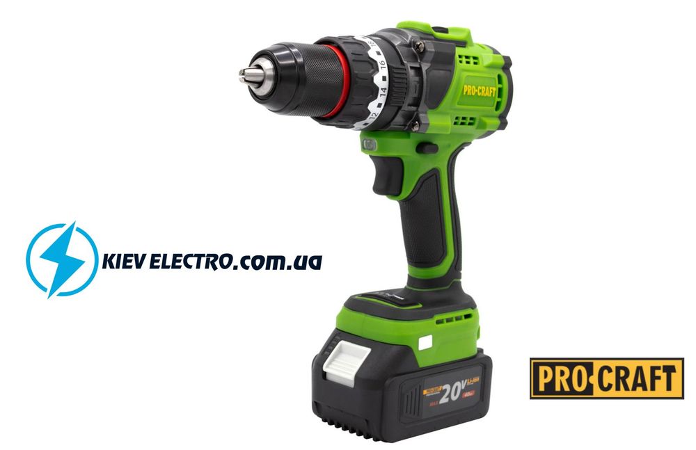 Шуруповерт Procraft PA18ProBL (з 1 акб МАХ 4Ам і зарядка КЕЙС)