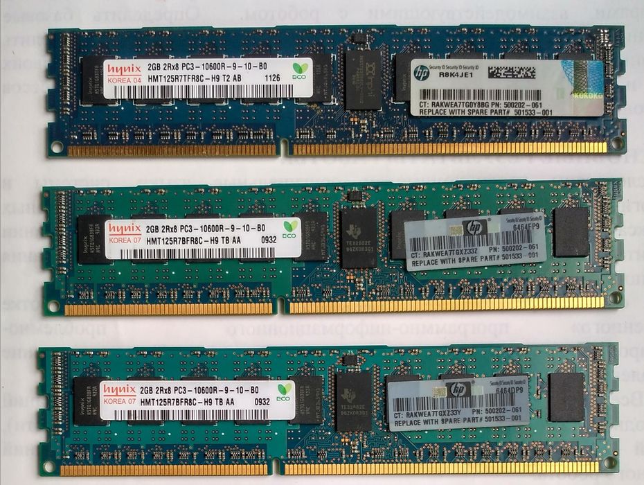 Модуль памяти DDR3 2GB 1333MHz Hynix ECC Registered (HMT125R7AFP8C-H9)