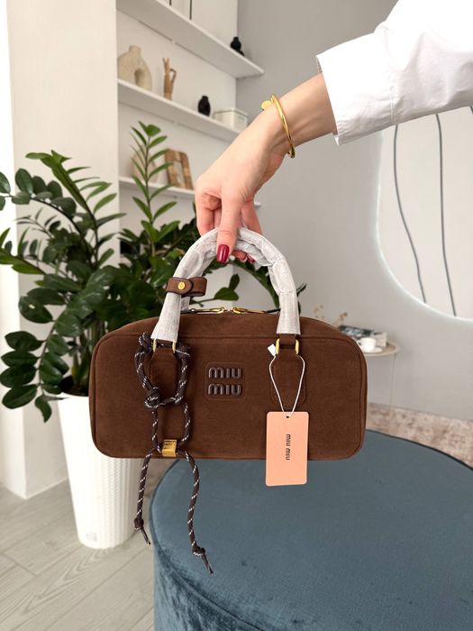 Torebka Miu Miu arcadie suede brown