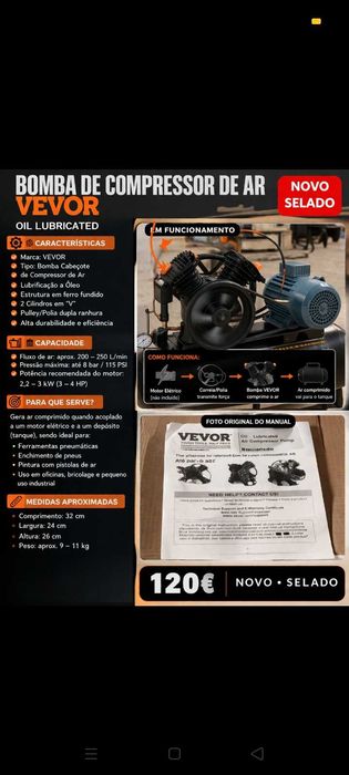 Compressor Cabeça 120€. Oportunidades