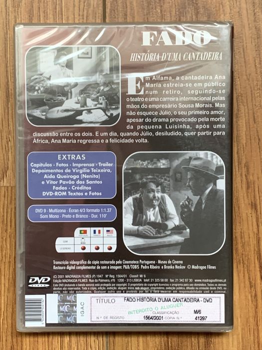 Fado - Amália Rodrigues - dvd - Novo e Selado