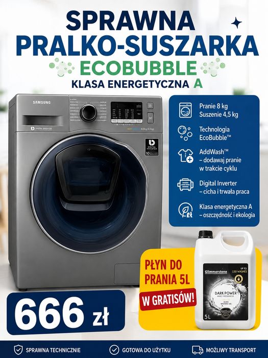 Pralko-suszarka Samsung Eco bubble add wash