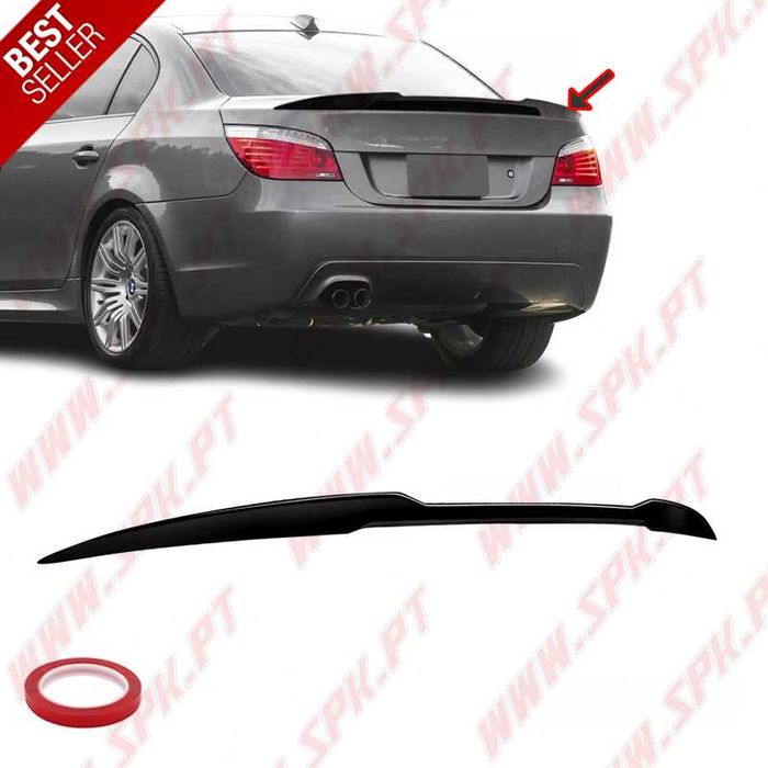 Spoiler / Aileron Traseiro - BMW Serie 5 E60 - Look M4 Preto Brilhante