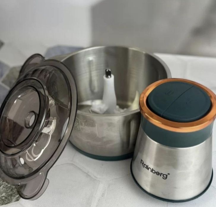 Потужний подрібнювач 1300 Вт! Електричний подрібнювач RB-2202 Кухонний