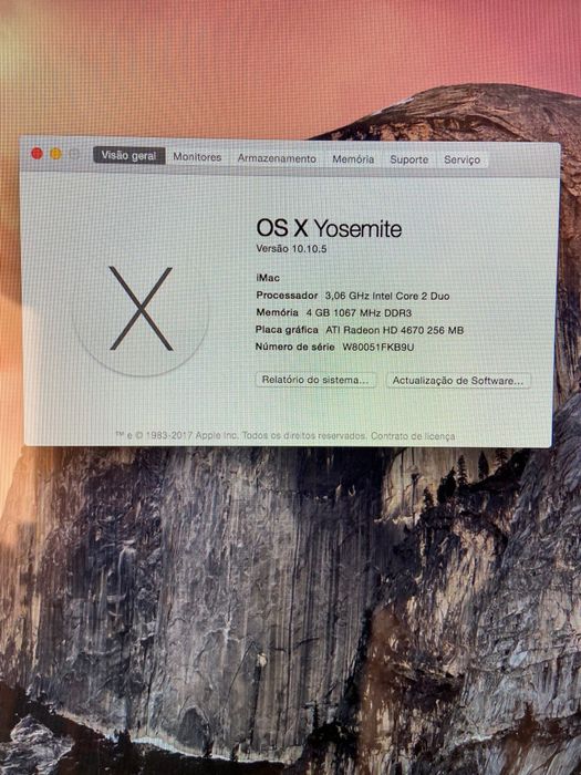 Imac 24 4gb 256g ssd