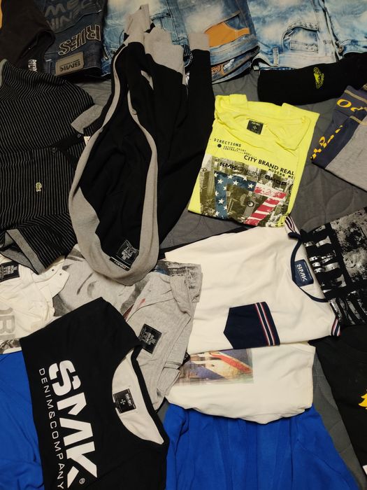 Lote de roupa nova e usada