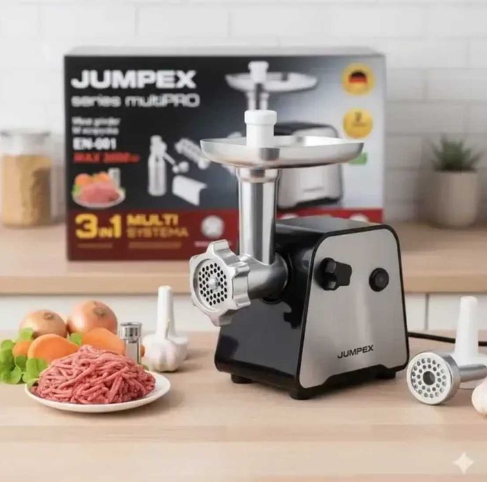 М'ясорубка 3 в 1 з реверсом + Терка / Шинковка Jumpex 3000 Вт EN-001