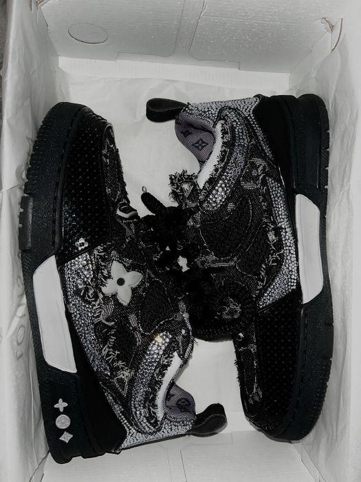 Кросівки Louis Vuitton Skate x Swarovski black луї вітон сваровскі лв