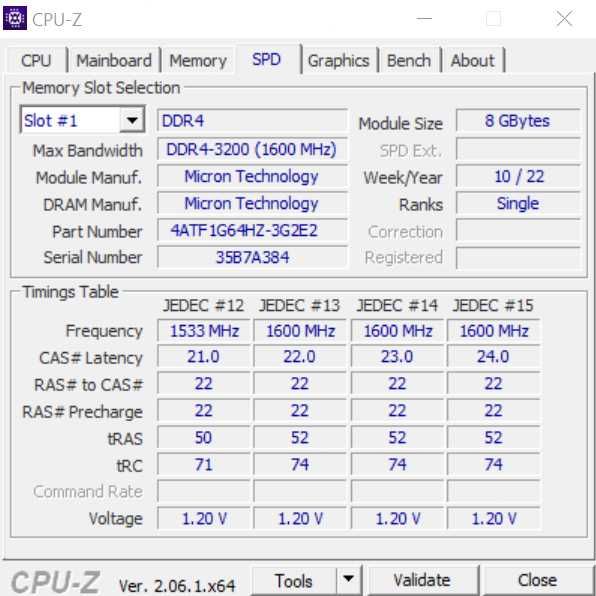 Оперативная память / DDR4 Micron / 16 GB /