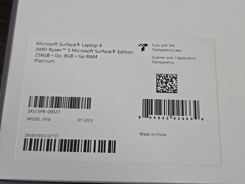 Microsoft Surface Laptop 4 13.5" Ryzen 5 256GB