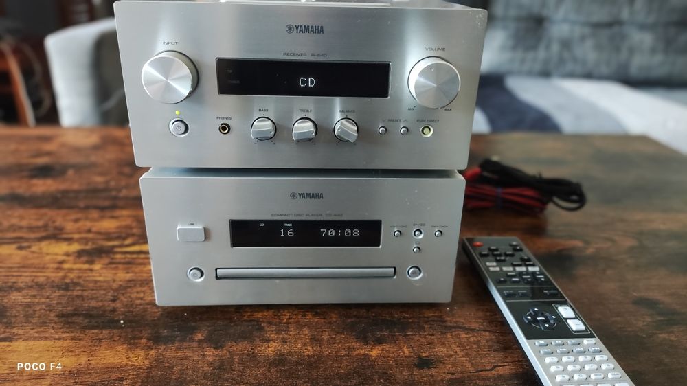 Wieża Yamaha pianocraft amplituner  R -840  odtwarzacz  Cd-640 , pilot