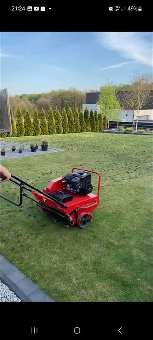 usługi zakładanie trawnika glebogryzarka separacyjna koszenie