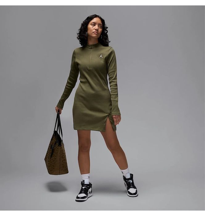 Сукня Air Jordan 1/2-Zip Long-Sleeve Knit Dress Olive HF9477-222