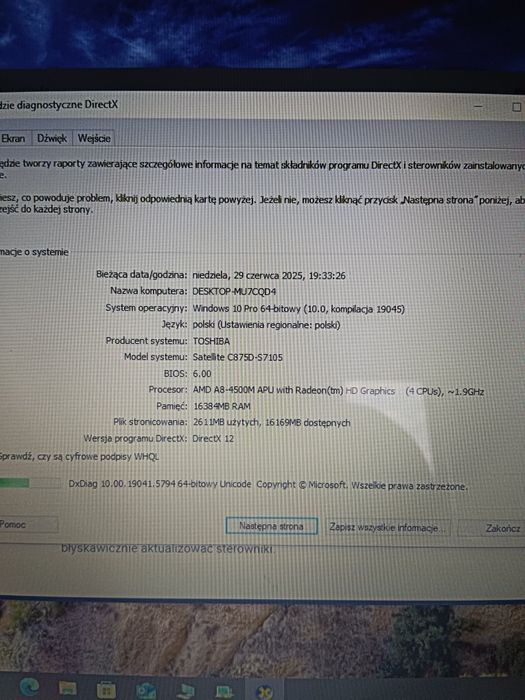 Sprzedam Toshiba 17 cali