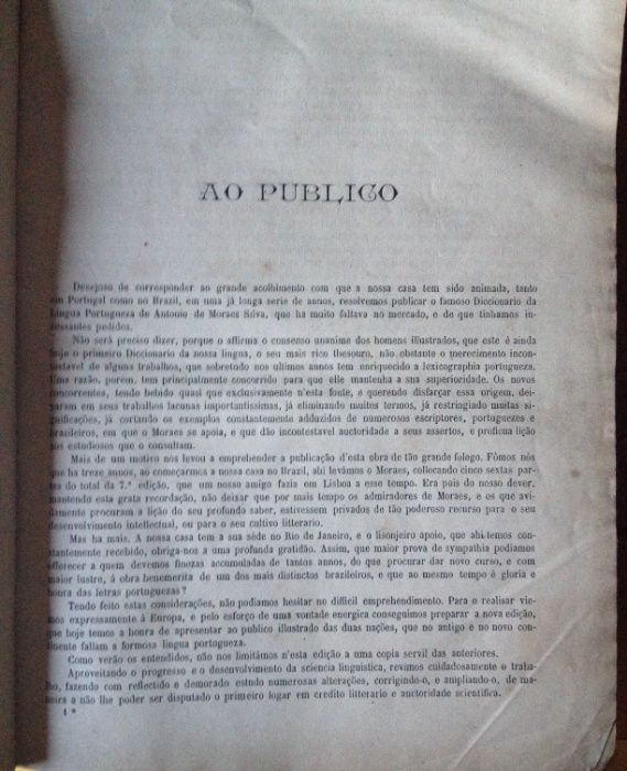 António de Moraes Silva - Diccionario da Lingua Portugueza