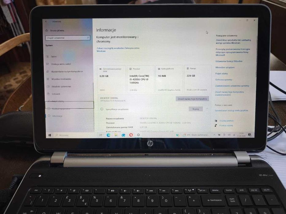 Laptop HP Pavilon TS 15 Notebook PC