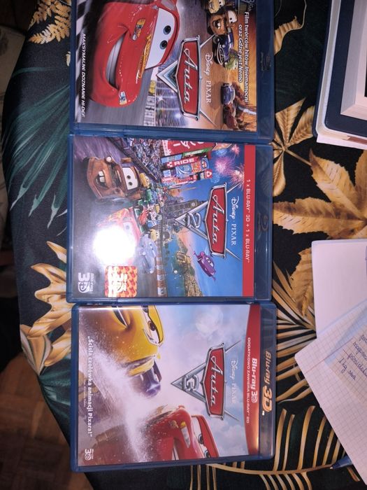 Auta Disney Blue-Ray Komplet 1, 2 , 3
