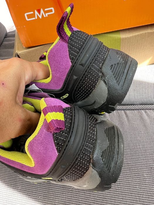 Trekkingi skórzane CMP niskie goratex roz 30/19,5 cm fioletowe