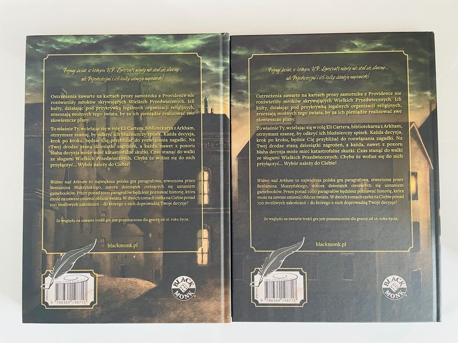 Gra paragrafowa: Widmo nad Arkham (Tom 1 i 2) – Stan jak nowy!