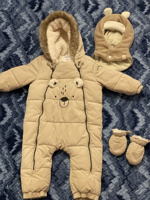 Зимовий набір ( комбінезон і балаклава)) 74-80 р .