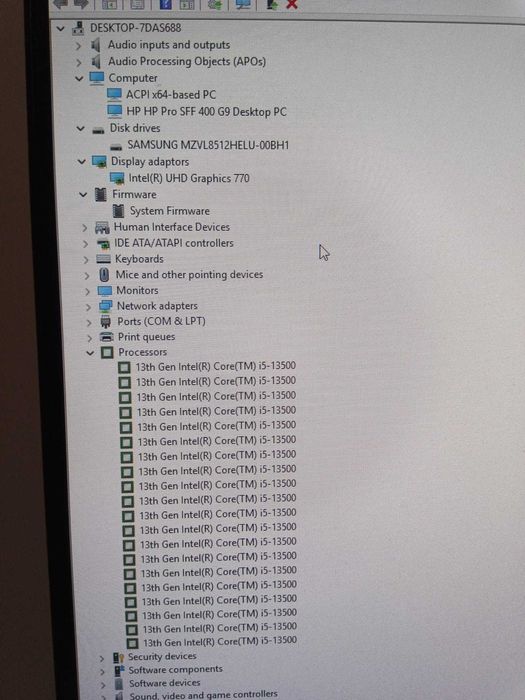 HP Prodesk 400 G9 SFF - i5 13500 (13º geração), RAM 8GB DDR5, Disco 512 GB SSD nvme Windows 11 Pro