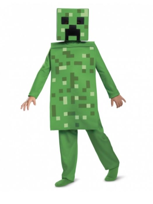 STRÓJ Creeper Minecraft zielony 9-11 lat 134 - 146 cm