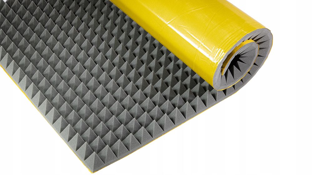 Piramida 8cm Pianka AKUSTYCZNA Mata GĄBKA z klejem 200x100cm 2m2