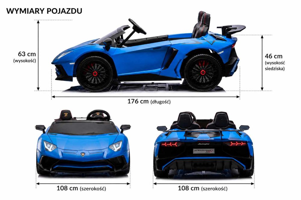 Auto na akumulator LAMBORGHINI XXL Silnik Bezszczotkowy Supercar LED