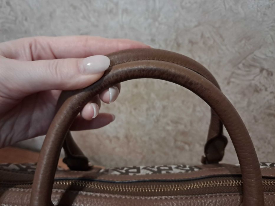 Сумка з текстилю та шкіри DKNY