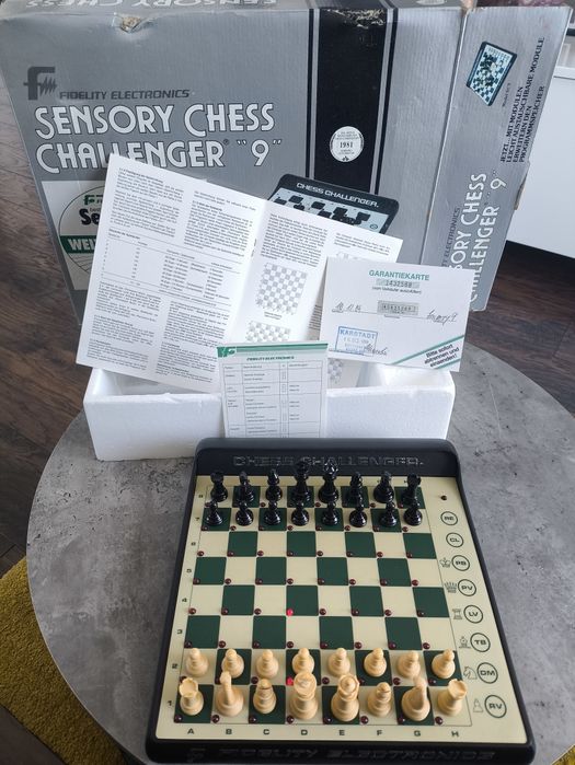 Fidelity Sensory Chess Challenger 9 FULL SET 1984 Karstadt retro szachy komputerowe