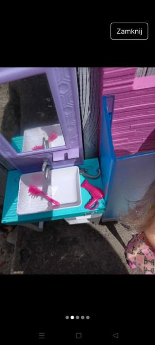 Lalka barbie prysznic umywalka i akcesoria