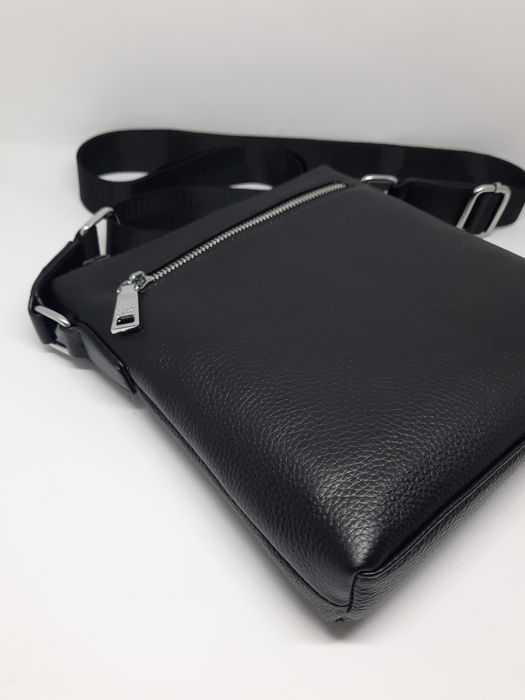 Чоловіча шкіряна сумка через плече | Мужская сумка кожаная барсетка