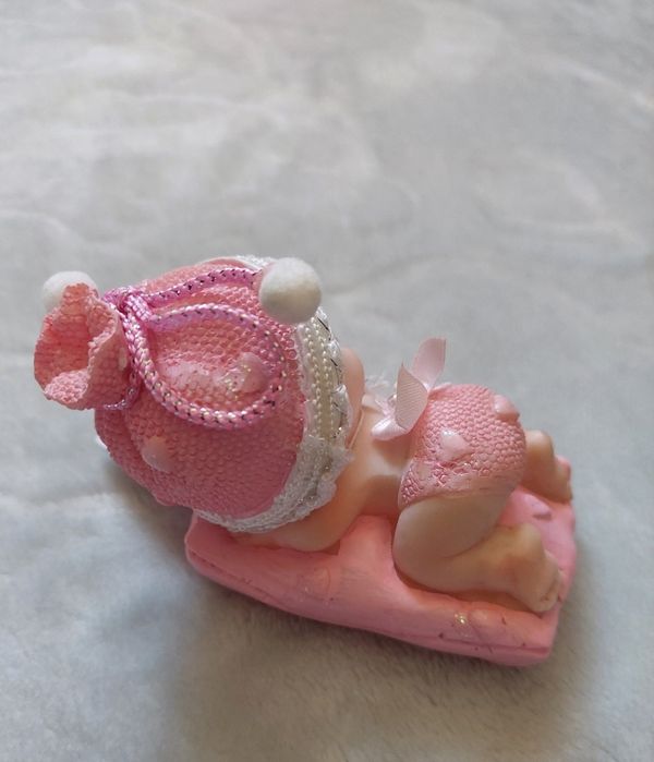 Śliczna duża figurka dziewczynki na tort chrzest roczek nowa