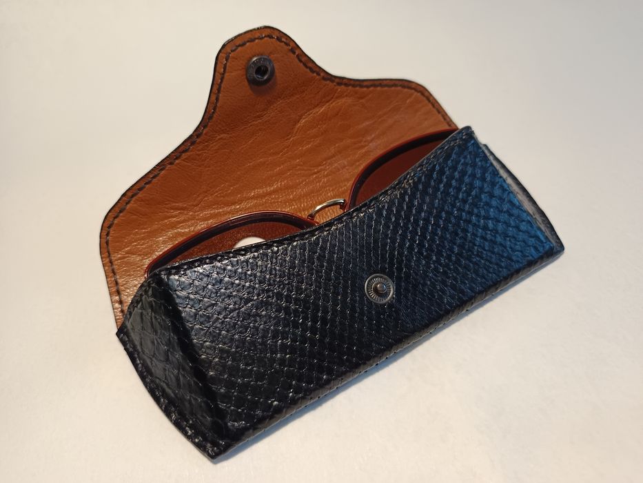 Чохол для окулярів handmade, шкіра пітона