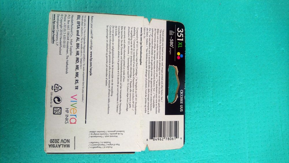 Tusz HP 351 XL oryginalny kolorowy