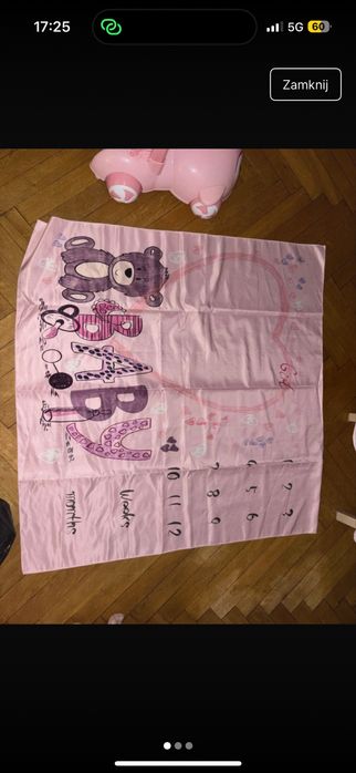 Mata rozowa dla niemowlaka do zdjec