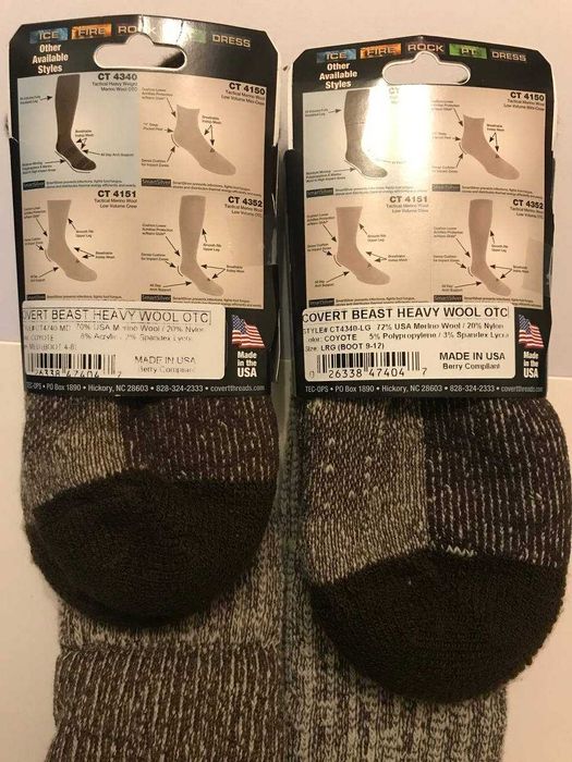 шкарпетки Covert  WOOL BEAST HEAVY вовна меріноc високі