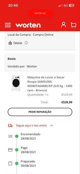 Maquina de lavar Samsung