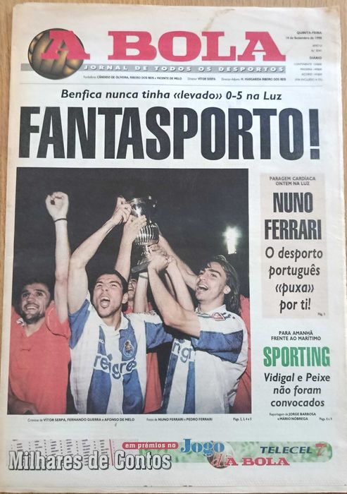F.C.Porto - Supertaça conquistada na Luz (0-5) - setembro 1996