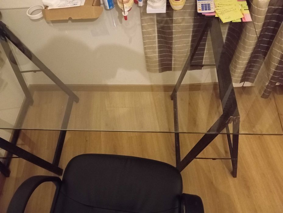 Tampo de secretaria em vidro